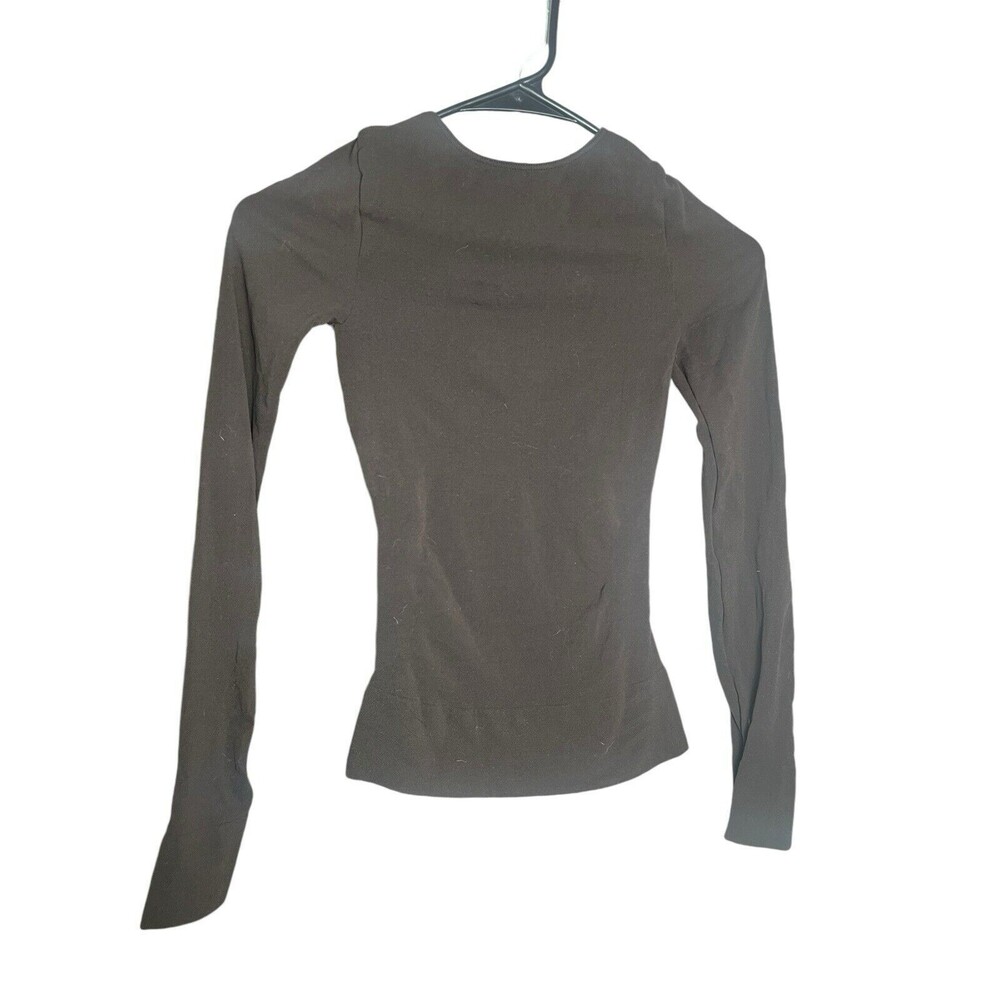 Spanx NWT‎ On Top and in Control Elbow Length Scoop Neck Top, Brown Size M